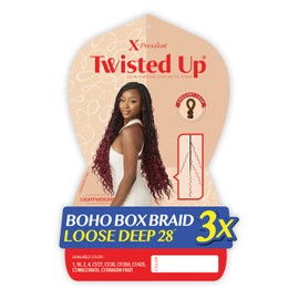 Outre Crochet Braids X-Pression Twisted Up 3X Boho Box Braid Loose Deep 28" (CTMAC)