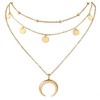 Wovanoo Layered Necklaces for Women Pendant Chain Necklaces Multilayer Stackable