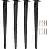 XUUHOOG 28" Modern Minimalist Metal Table Legs, Matte Black Ironwork