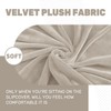 MAXIJIN Velvet Stretch Cushion Cover Fitted Plush Couch Cushion Slipcovers