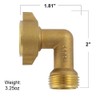 HQMPC Garden Hose Elbow Connector 90 Degree Brass Hose Elbow
