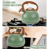Foedo Stovetop Whistling Tea Kettle 3.2QT - Stainless Steel with