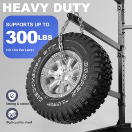 Baotree Heavy Duty Freestanding Kayak Storage Rack, Adjustable Metal Stand for 3 Kayaks, Canoes, SUPs, Paddleboards & Surfboards with Lockable Wheels, Indoor & Outdoor Use