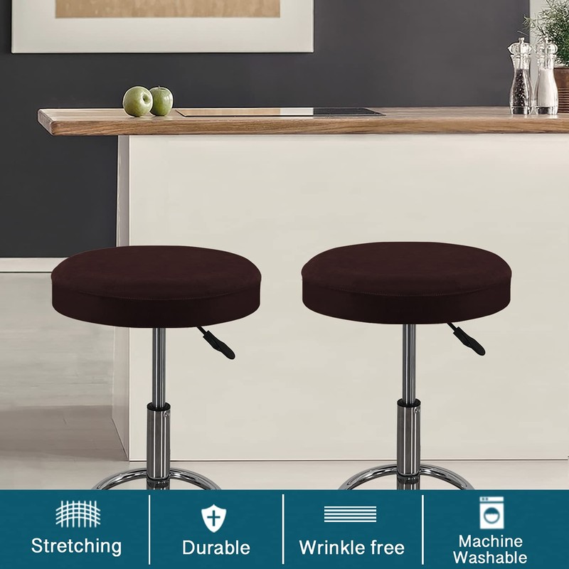 GAMUKAI 2 Pack Round Bar Stool Covers – Stretchable Round