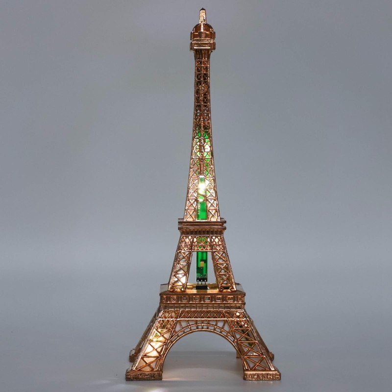 Qiilu Eiffel Tower Lamp Sparkling Tower Tower Led Light Luminous