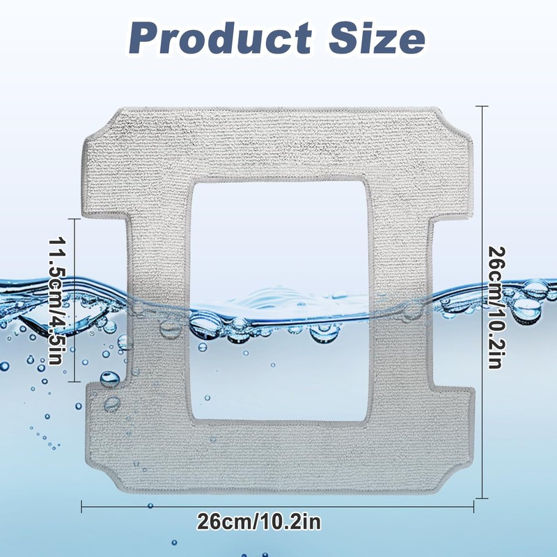 Pack of 8 Cleaning Pads for Ecovacs W1 Pro/W1/W2 Omni/W2