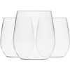 Munfix Plastic Stemless Wine Glasses 24 Pack, Disposable 12 Oz