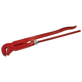 Dönges Sweden Pipe Wrench 90°, DIN 5234 A, 1 inch, CV, Varnished, Size 1 Inch (Pipe Wrench, Corner Pipe Wrench, English Angled Swede Stillson Pipe Wrench), Form A, According to DIN 5234 A