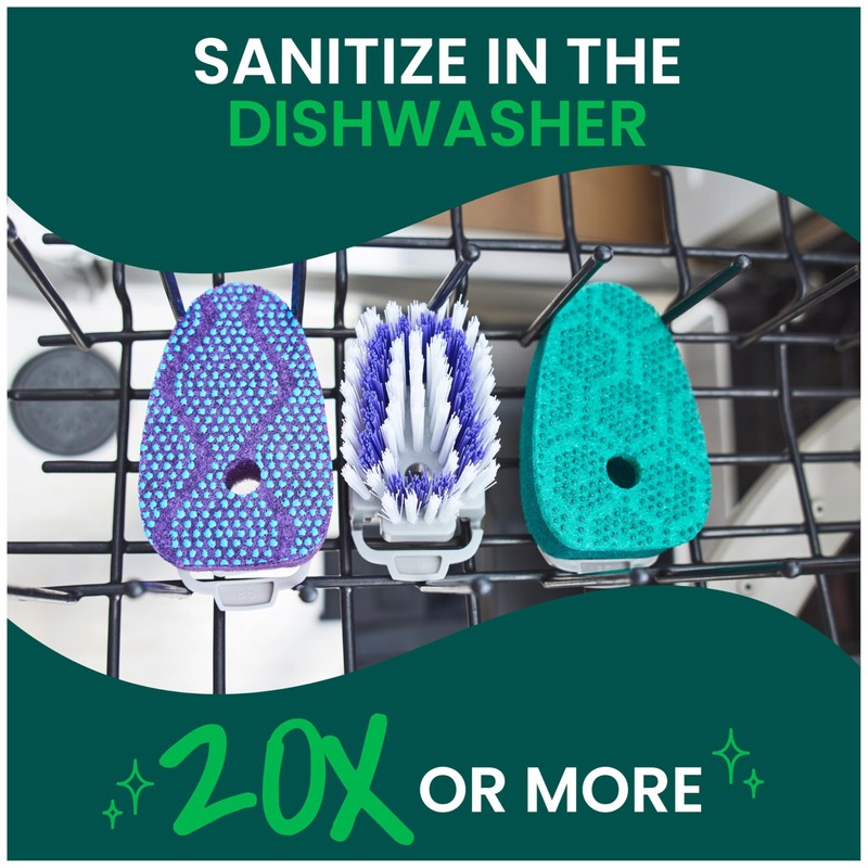 Scotch-Brite Scrub Dots Dishwand Refills for Cleaning Kitchen, Bathroom, and