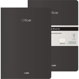 DOHE A4 Blank Notebook 2 Pack Size 21 x 29.7 cm 40 Sheets (80 Pages) 90gsm for Notes Organizing or Drawing Flexible Soft Cover Black