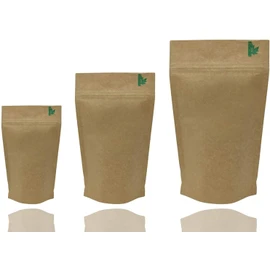 Jamo Solutions | 50pcs, 250ml | Fully Biodegradable Natural Bio Stand up Sealable Pouch Grip Heat Seal (110x185mm)
