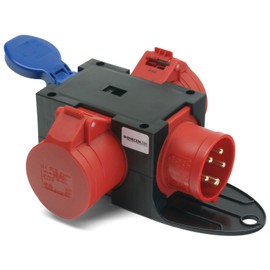 Compact Splitter St. Anton Device Plug CEE 400 V/16 A with 2X400 V/16 A + 1x230 V/16 A IP44