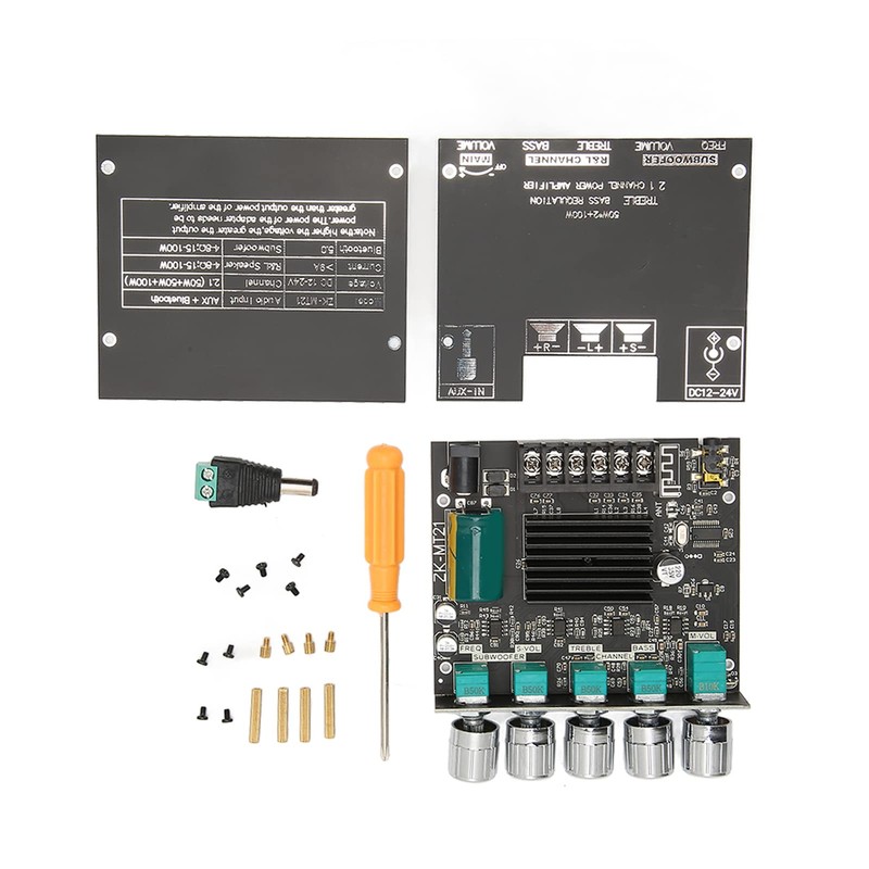 ASHATA Bluetooth 5.0 Stereo Audio Receiver Amplifier Board, 50W X