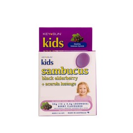 Key-Sun Key Sun Kids Sambucus Black Elderberry + Acerola Lozenges X 12