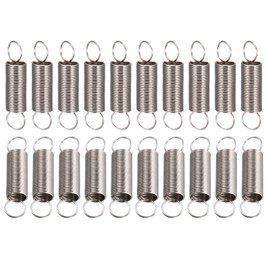 DTGN 0.5x6x25mm Extension Spring Extension Spring Compression Spring 20pcs for Home Repair Metal Silver