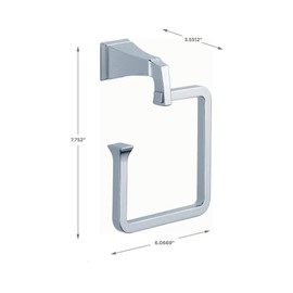 DELTA Dryden Towel Ring, Chrome, Bathroom Accessories, 75146 7.75 x 3.55 x 6.07 Inches