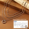 JeweBella 3 PCS Gold Necklaces for Women 14K Gold Plated