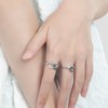 QYnaturals Women's Ring, Women's Ring Set, Adjustable Size, Copper, Zirconia,