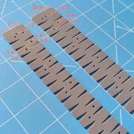 Regla de dobladillo de silicona flexible con 50 alfileres, guía de costura resistente al calor para dobladillos, escotes y curvas perfectos, agujeros de marcado (1/4" y 5/8"), empuñaduras de tela