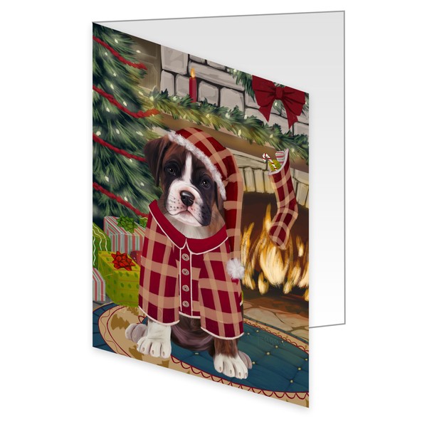 The Stocking Was Hung Christmas - Boxer Dog Note Cards