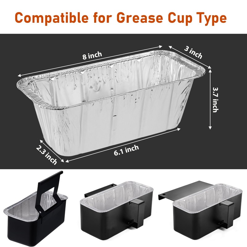 Whaleme 100 Pack Grease Cup Liners Compatible with Blackstone Griddle