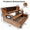 3-Tier Rustic Liquor & Wine Rack Countertop Shelf for Home