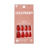 GoldFinger False Nails Kit, Red Fake Nails, Ready to Wear