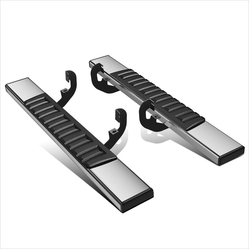 [Pair] 6 Inch Silver Stainless Steel Running Boards Side Steps