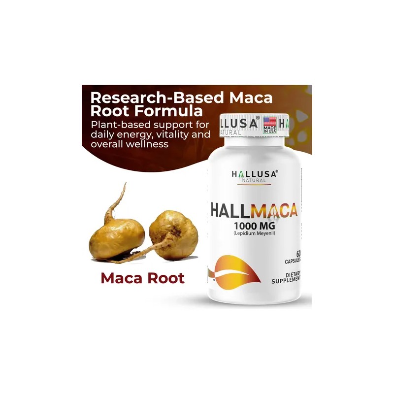 Hallusa Natural Hallmaca Maca Root 1000 Mg 60 Cápsulas