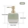 Asashizen Ceramic Soap Dispenser, Green and White, Two Tone Splicing