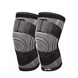 Set De 2 Piezas Rodilleras De Compresión Ajustables para Deportes Soporte Y Protección Ideales para Entrenamientos De Gym Running Y Crossfit          
