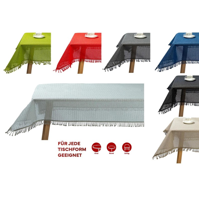 texpot Garden Tablecloth 130 x 220 cm Dark Grey with