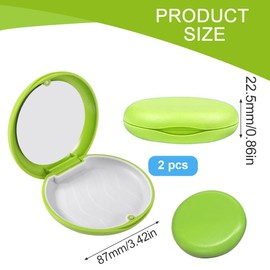 HABNI Pack of 2 Braces Box Denture Container Clip Box Braces Box for Dentures Dentures Container for Travel and Daily Use
