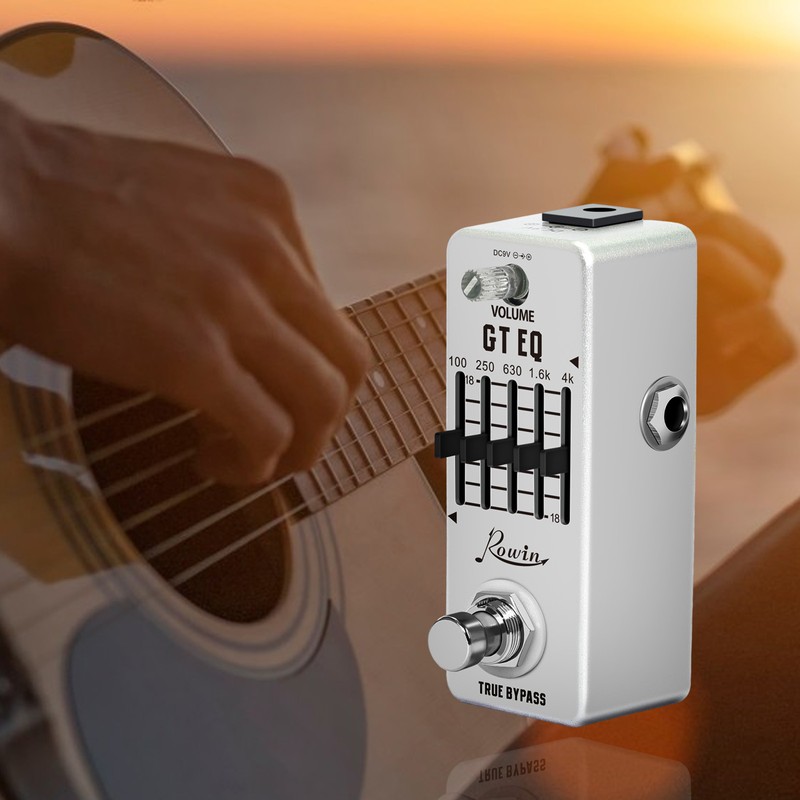 Rowin 5-Band EQ Pedal Electric Guitar Equalizer 100Hz 250Hz 630Hz