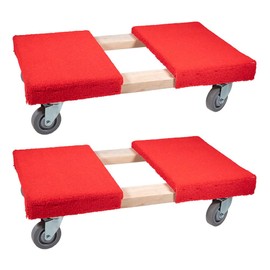 Mytee Products 2 Pack 19" x 32" Carpeted Furniture Dolly 4 Wheels 1000 lbs. - Hardwood and Plywood Piano Moving Office Dolly with 3.5" x 4" Swivel Casters Mover