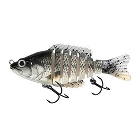 Lucky Strike Bait Works Live Series Swim Baits for Pike, Bass, Walleye, and Musky, Designed in Canada (Size 6, White Crappie)