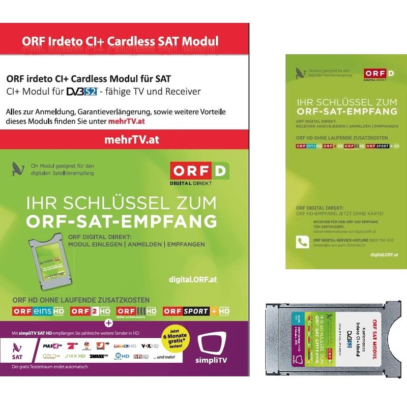 ORF DIGITAL DIREKT irdeto CI+ Module Dual Decryption (New Technology