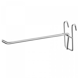 sourcing map Grid Wall Display Hooks Store Garage Storage Wall Organizers 0.24 Inch Thickness 8 Inch Long Silver, Pack of 10