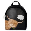 Mala Leather Bella Highland Cow Backpack 7208-33 (Black)