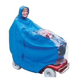 Kozee Komforts Waterproof Mobility Scooter Cape - Keep Dry in Wet Weather - Fits Most 3 or 4-Wheeled Scooters - Lightweight & Practical Design - Clear Front Panel for Safety - Pack-Away Hood & Hook-and-Loop Fastening Slots - Rain Protection for Mobility 