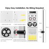 39.4 Inch Battery Operated Wall Sconces Set of Two, 12000mAh