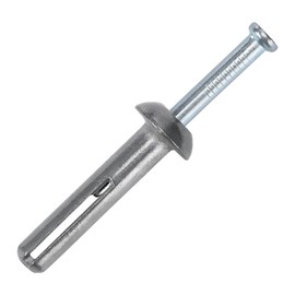 Sieqioor 1/4" x 1" Hammer Drive Nail in Anchors (50 Pack)–Carbon Steel Fasteners for Concrete, Brick & Block–Heavy-Duty Cement hammering Anchors