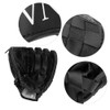 PVC Thicken Baseball Glove Training Competition Gloves for Adults Children(Black