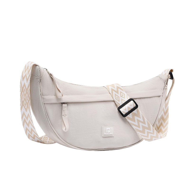 Pomelo Best Nylon Crescent Crossbody Bag for Women and Men,