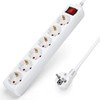 Aigostar Power Strip 6-Way with Switch Table Socket Child Lock