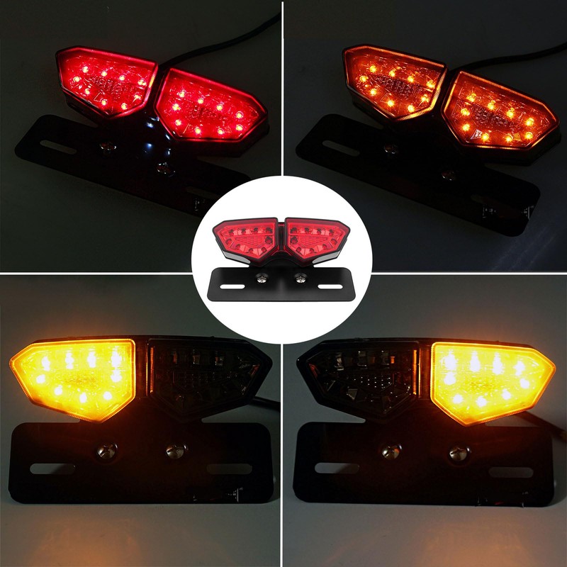 Anki HappiGo Red Motorcycle Tail Light with License Plate Bracket