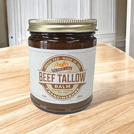 Bálsamo de sarga de carne alimentada con pasto cultivado y fabricado en Estados Unidos, alimentado con pasto orgánico y secado terminado, hidratante, cuidado de la piel, incienso, 8 onzas