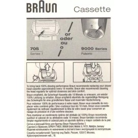 Braun 70S Series 7 Foil and Cutter Cartridge, Silver