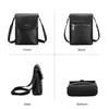 befen Black Crossbody Bag for Women Genuine Leather RFID Phone
