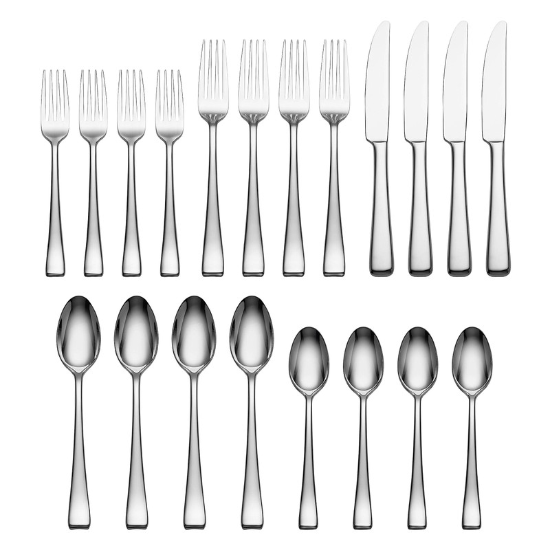 Cambridge Dexter Mirror Piece Flatware Set, 20 Count, No Color